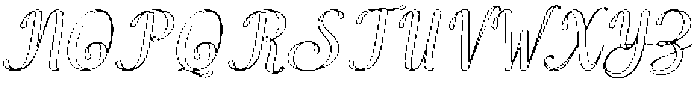 Wonder Outline Slant 10 Regular otf (400) Font UPPERCASE