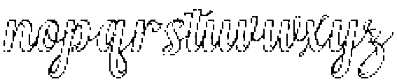 Wonder Outline Slant 10 Regular otf (400) Font LOWERCASE