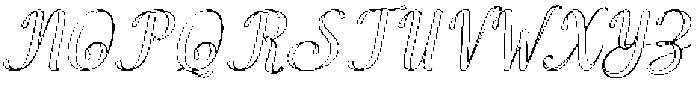 Wonder Outline Slant 12 Regular otf (400) Font UPPERCASE