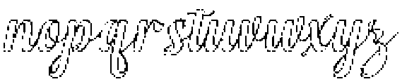 Wonder Outline Slant 12 Regular otf (400) Font LOWERCASE