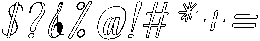 Wonder Outline Slant 14 Regular otf (400) Font OTHER CHARS