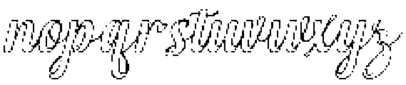 Wonder Outline Slant 14 Regular otf (400) Font LOWERCASE