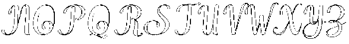 Wonder Outline Slant 4 Regular otf (400) Font UPPERCASE