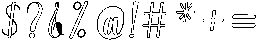 Wonder Outline Slant 6 Regular otf (400) Font OTHER CHARS