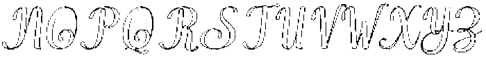 Wonder Outline Slant 6 Regular otf (400) Font UPPERCASE