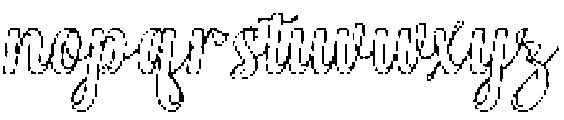 Wonder Outline Slant 6 Regular otf (400) Font LOWERCASE