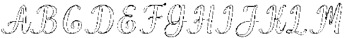 Wonder Outline Slant 8 Regular otf (400) Font UPPERCASE