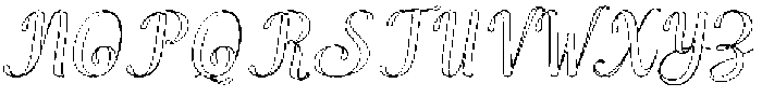 Wonder Outline Slant 8 Regular otf (400) Font UPPERCASE
