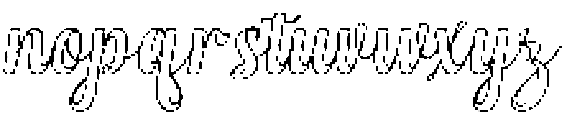 Wonder Outline Slant 8 Regular otf (400) Font LOWERCASE