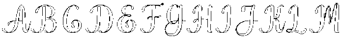 Wonder Outline Slant Regular otf (400) Font UPPERCASE