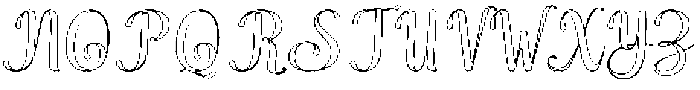 Wonder Outline Slant Regular otf (400) Font UPPERCASE