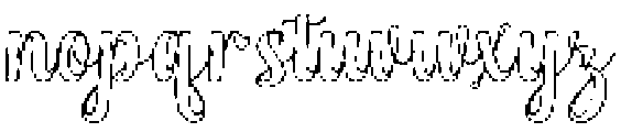 Wonder Outline Slant Regular otf (400) Font LOWERCASE