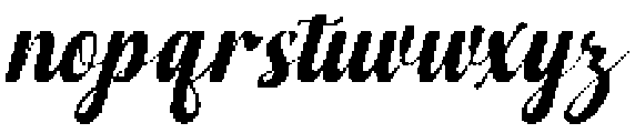 Wonder Slant 16 Regular otf (400) Font LOWERCASE