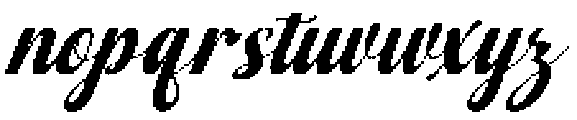 Wonder Slant 22 Regular otf (400) Font LOWERCASE