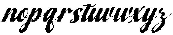 Wonder Slant 24 Regular otf (400) Font LOWERCASE