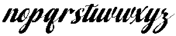 Wonder Slant 28 Regular otf (400) Font LOWERCASE