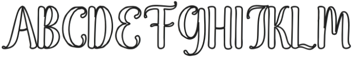 Wonderful Outline Regular otf (400) Font UPPERCASE