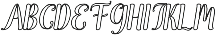 Wonderful Outline Slant Regular otf (400) Font UPPERCASE