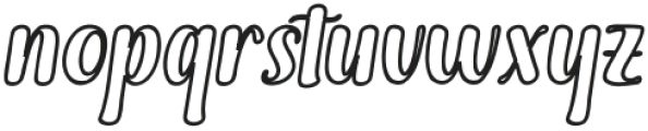 Wonderful Outline Slant Regular otf (400) Font LOWERCASE