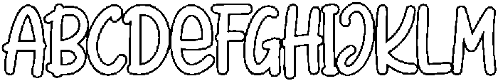 Wonderia Outline ttf (400) Font UPPERCASE