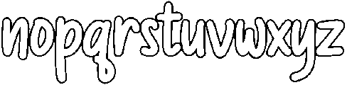 Wonderia Outline ttf (400) Font LOWERCASE