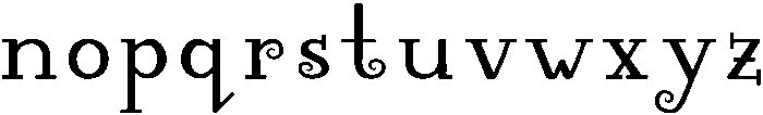 Wonderland otf (400) Font LOWERCASE