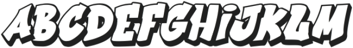 Wonders Graf - Shadow Italic Italic otf (400) Font LOWERCASE