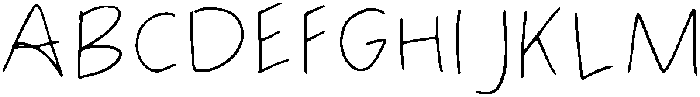 Wonky Regular otf (400) Font UPPERCASE