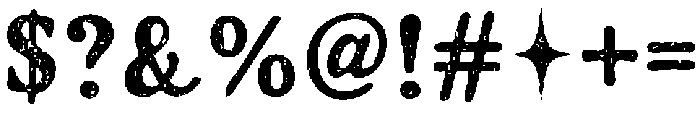Woodcute Regular otf (400) Font OTHER CHARS