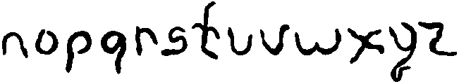 Worm Type Regular otf (400) Font LOWERCASE