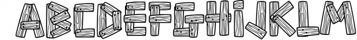 Woody Wood - Kids Font Font UPPERCASE