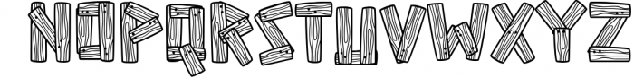 Woody Wood - Kids Font Font UPPERCASE