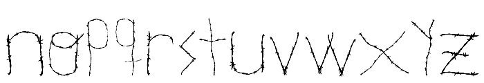 WOODCUTTER WIRE FENCE Font LOWERCASE