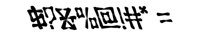 Wolfraid Oblique Font OTHER CHARS