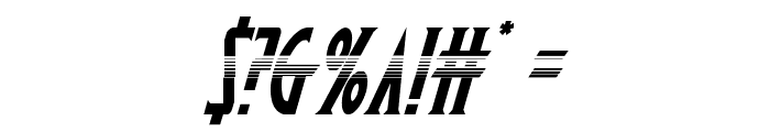 Wolf's Bane Halftone Italic Font OTHER CHARS
