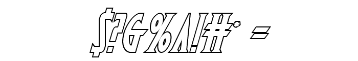 Wolf's Bane II Outline Italic Font OTHER CHARS