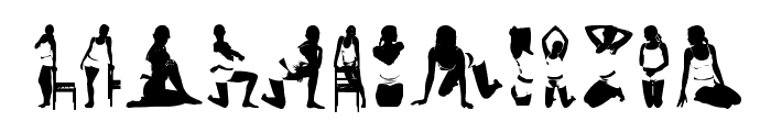 WomanSilhouettes Font UPPERCASE