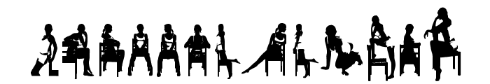 WomanSilhouettes Font LOWERCASE