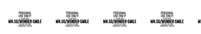 Wonder Smile Bold PERSONAL USE Italic Font OTHER CHARS