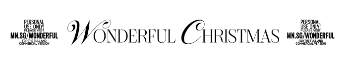 Wonderful Christmas PERSONAL Regular Font OTHER CHARS