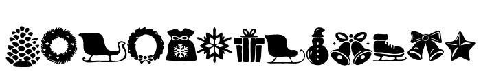Wonderful Christmas Symbols Regular Font UPPERCASE