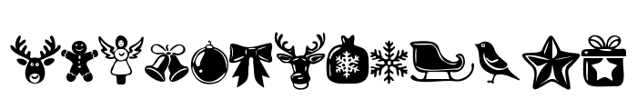 Wonderful Christmas Symbols Regular Font UPPERCASE