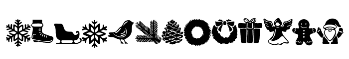 Wonderful Christmas Symbols Regular Font LOWERCASE