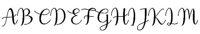 Wonderful Lovely Font UPPERCASE