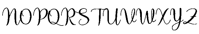 Wonderful Lovely Font UPPERCASE