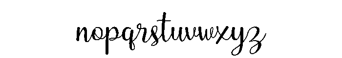 Wonderful Lovely Font LOWERCASE