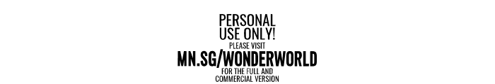 Wonderworld PERSONAL USE Regular Font OTHER CHARS