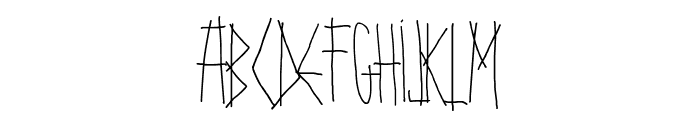 Woodcutter Basic Viking Font UPPERCASE