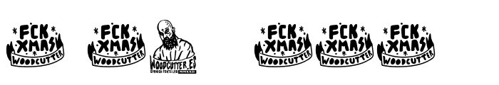 Woodcutter FCK XMAS Font OTHER CHARS