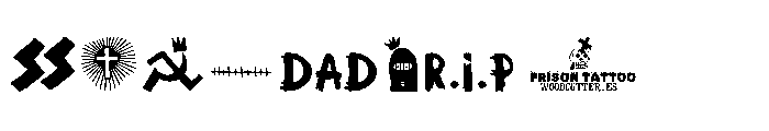 Woodcutter Prison Tattoo Font OTHER CHARS